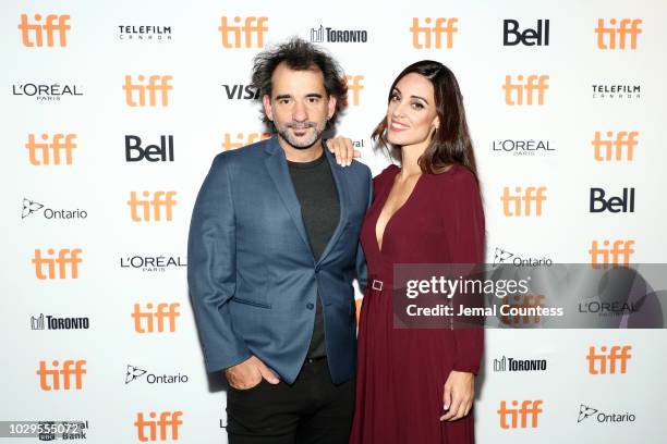 Pablo Trapero and Martina Gusman attends the "The Quietude" premiere during 2018 Toronto International Film Festival at Scotiabank Theatre on...