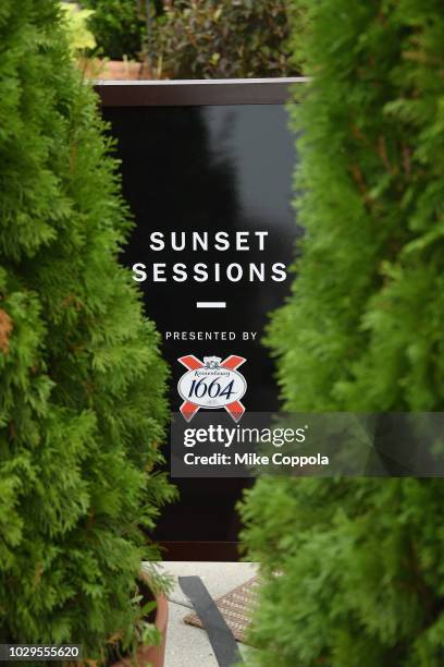 Signage seen at the Kronenbourg Rooftop Happy Hour seen around New York Fashion Week: The Shows on September 8, 2018 in New York City.