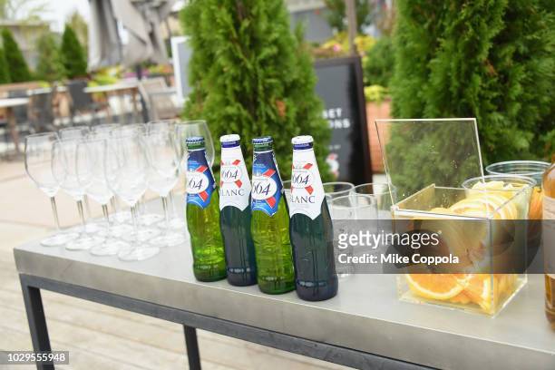 Kronenbourg beer is seen at the Kronenbourg Rooftop Happy Hour seen around New York Fashion Week: The Shows on September 8, 2018 in New York City.