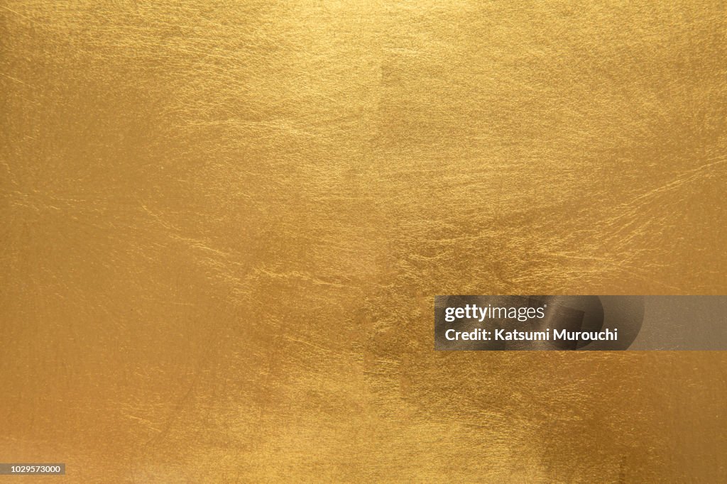 Golden foil paper texture background