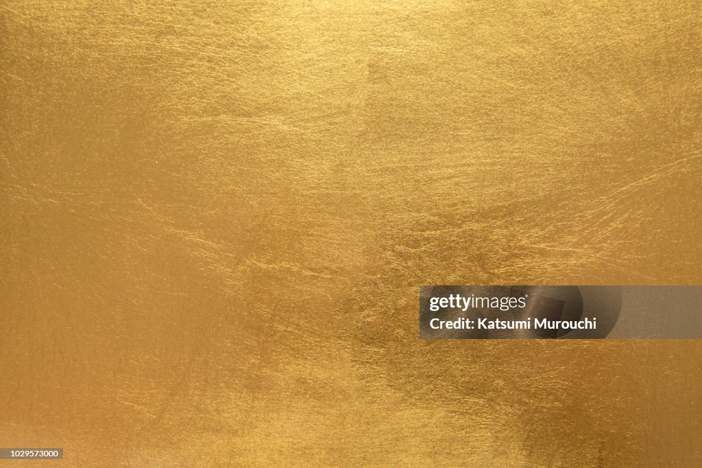 Golden foil paper texture background