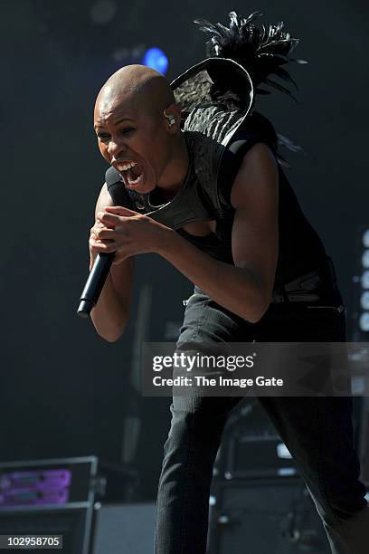 Skin of Skunk Anansie performs at Gurten Festival on July 18, 2010 in Bern, Switzerland.