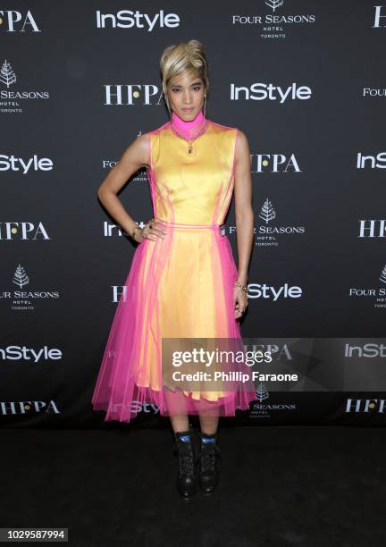 Sofia Boutella attends The Hollywood Foreign Press Association and InStyle Party during 2018 Toronto International Film Festival at Four Seasons...