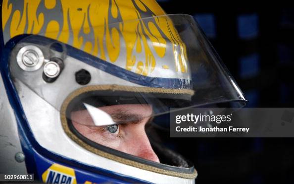 Eric Holmes Racing Eric Holmes driver of the NAPA Toyota during qualifying for NASCAR ...
