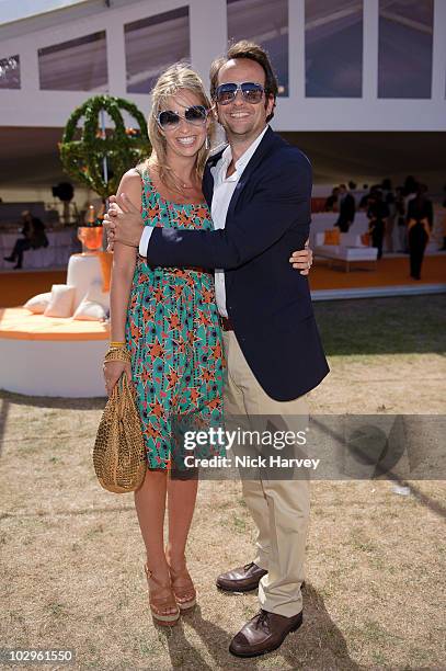 Marissa Hermer and Matt Hermer attend the Veuve Clicquot Gold Cup Final at Cowdray Park on July 18, 2010 in Midhurst, England.