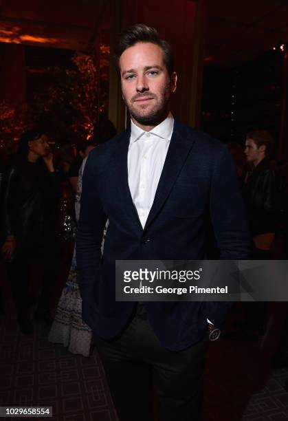 Armie Hammer attends 2018 HFPA and InStyle's TIFF Celebration at the Four Seasons Hotel on September 8, 2018 in Toronto, Canada.
