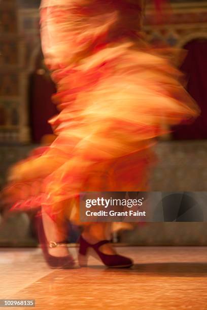 flamenco dancer detail view - flamenco dancing stock-fotos und bilder