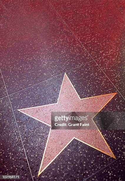 blank hollywood star - walk of fame stock-fotos und bilder
