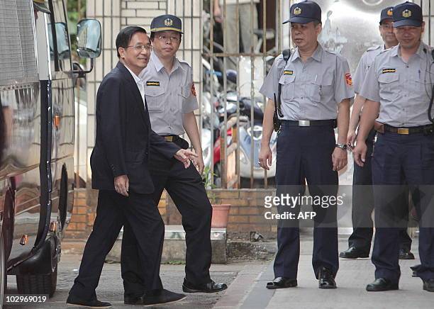 Taiwan's former president Chen Shui-bian arrives at the High Court in Taipei on July 19, 2010. Taiwan's High Court ruled Chen should be held in...