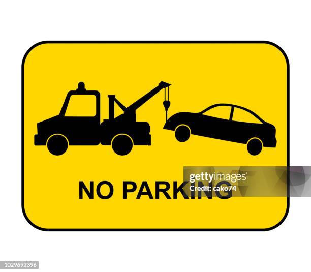 schleppseil-lkw-verkehrszeichen - carrying sign stock-grafiken, -clipart, -cartoons und -symbole