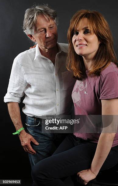 Film director Roman Polanski and French actress and singer Emmanuelle Seigner pose on this picture realised by Montreux Jazz Foundation on late July...