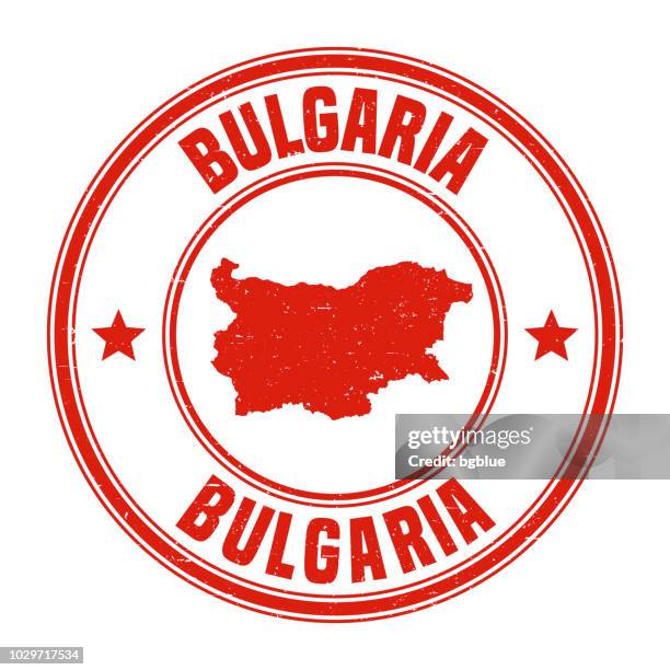 bulgaria - red grunge rubber stamp with name and map - sofia stock illustrations
