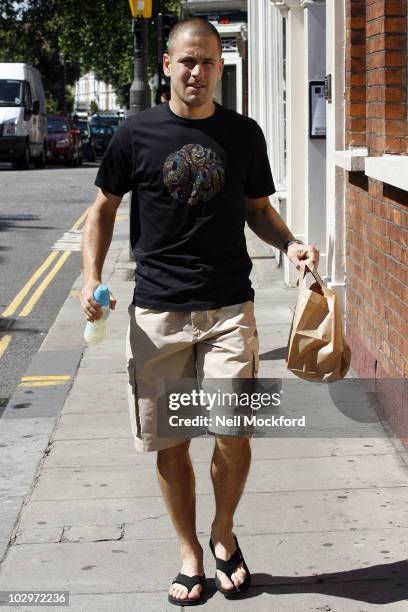 Joe Cole Sighting On The Day He Signs For Liverpool FC on July 19, 2010 in London, England.