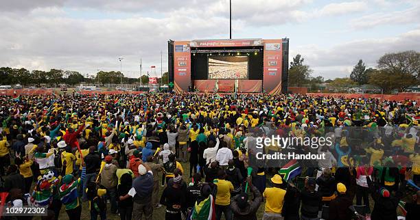 The FIFA Fan Fest held at the Cricket Club on June 11, 2010 in Polokwane, South Africa.