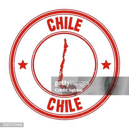 Chile Red Grunge Rubber Stamp With Name And Map High-Res Vector Graphic ...