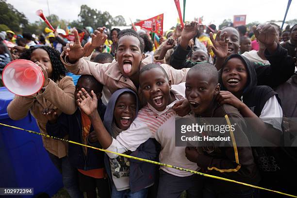 The FIFA Fan Fest held at the Cricket Club on June 11, 2010 in Polokwane, South Africa.