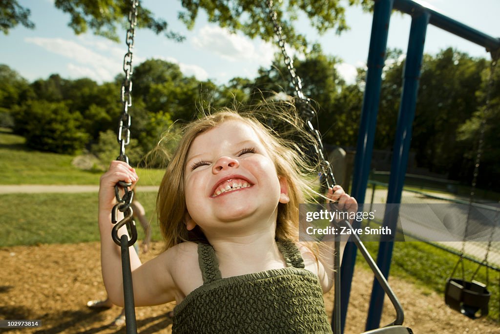 Girl on a swing