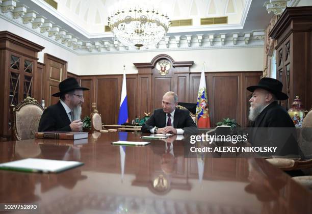 Putin With Rabbis Berel Lazar Photos and Premium High Res Pictures - Getty Images