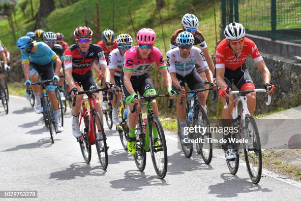 Bauke Mollema of The Netherlands and Team Trek Segafredo / Brent Bookwalter of The United States and BMC Racing Team / Pierre Rolland of France and...