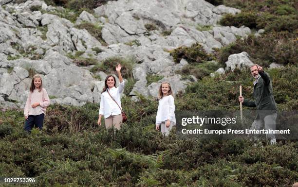 King Felipe VI of Spain, Queen Letizia of Spain, Princess Leonor of Spain Princess Sofia of Spain attend the Centenary of the creation of the...