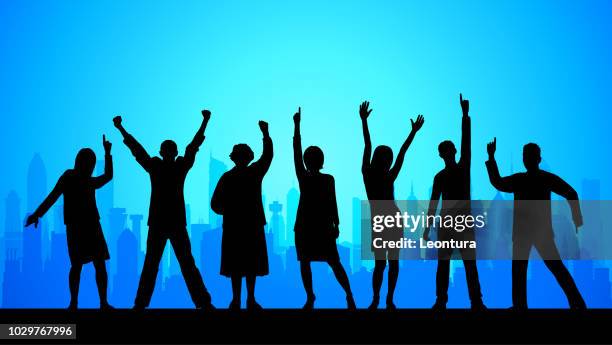 happy people - professional dancer stock illustrations