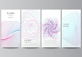 The minimalistic vector illustration of the editable layout of flyer, banner design templates. Random chaotic lines that creat real shapes. Chaos pattern, abstract texture. Order vs chaos concept
