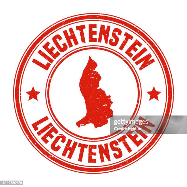 liechtenstein - red grunge rubber stamp with name and map - liechtenstein map stock illustrations