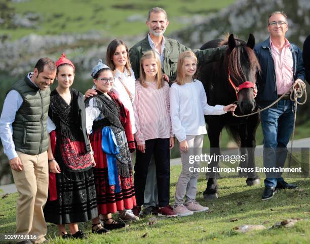 King Felipe VI of Spain, Queen Letizia of Spain, Princess Leonor of Spain and Princess Sofia of Spain attend the Centenary of the creation of the...