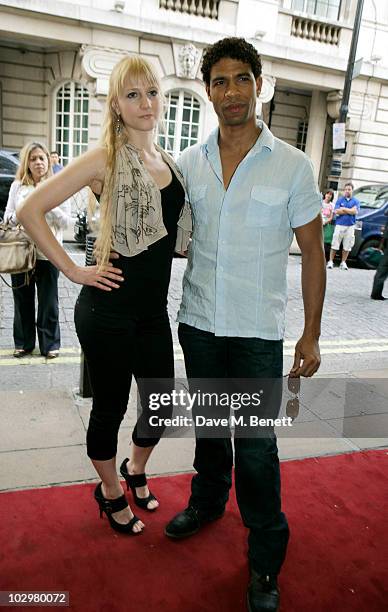 Carlos Acosta and Charlotte Holland attend the UK Premiere of 'South Of The Border' at The Curzon Mayfair on July 19, 2010 in London, England.