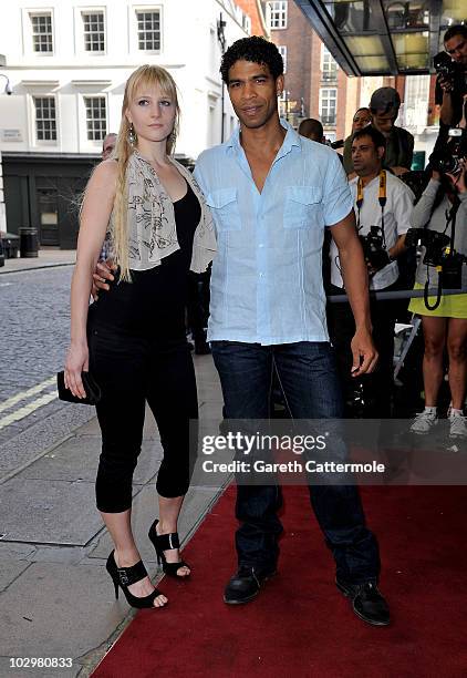 Carlos Acosta and Charlotte Holland attend the UK Premiere of 'South Of The Border' at The Curzon Mayfair on July 19, 2010 in London, England.