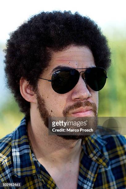 American musician Brian Burton aka Danger Mouse of indie-rock band Broken Bells poses backstage at the Melt! festival in Ferropolis on July 18, 2010...
