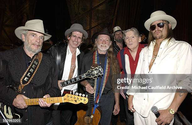 Merle Haggard, Keith Richards, Willie Nelson, Jerry Lee Lewis and Kid Rock