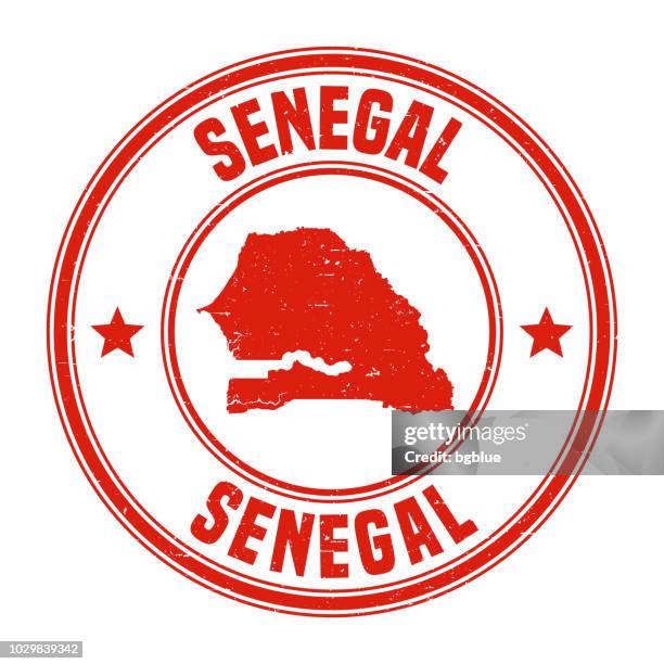 senegal - red grunge rubber stamp with name and map - senegal stock illustrations