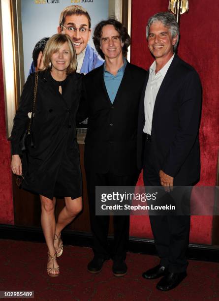 Producer Laurie MacDonald, director/producer Jay Roach and producer Walter F. Parkes attend the "Dinner For Schmucks" premiere at the Ziegfeld...