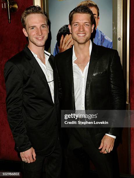 Model Ronnie Kroell and Taylor Proffitt attend the "Dinner For Schmucks" premiere at the Ziegfeld Theatre on July 19, 2010 in New York City.