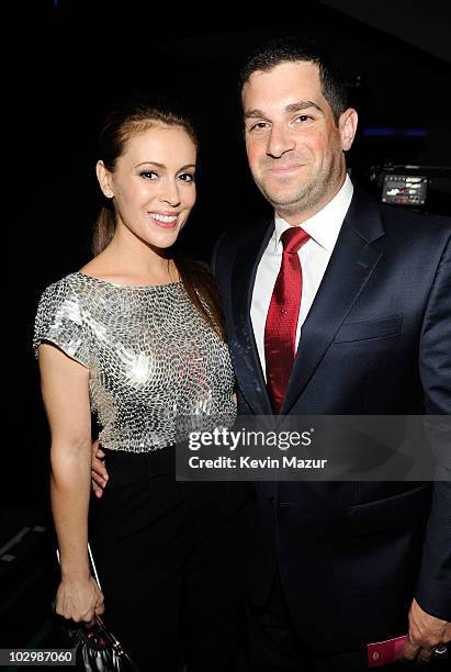 Actress Alyssa Milano and David Bugliari attend the 2010 VH1 Do Something! Awards held at the Hollywood Palladium on July 19, 2010 in Hollywood,...
