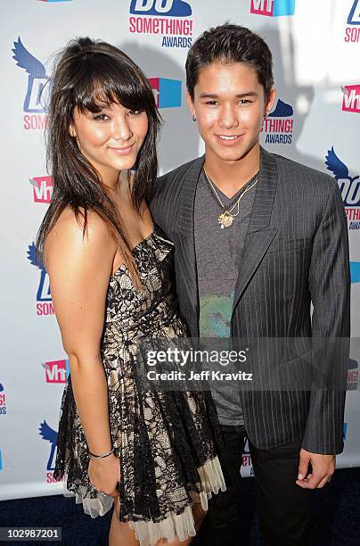 Actors Fivel Stewart and BooBoo Stewart arrive at the 2010 VH1 Do Something! Awards held at the Hollywood Palladium on July 19, 2010 in Hollywood,...