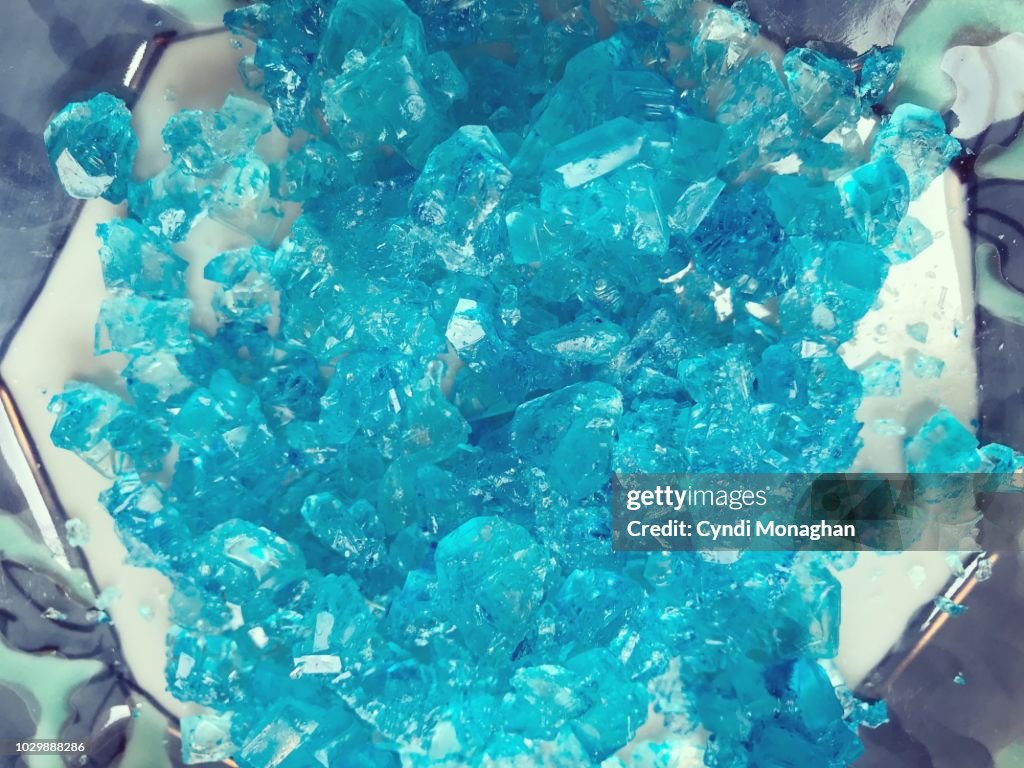Chocolate Rocks Blue Brilliant Blue Rock Candy Crystals High-Res Stock Photo - Getty Images
