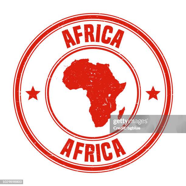 africa - red grunge rubber stamp with name and map - south african postage stamp stock illustrations
