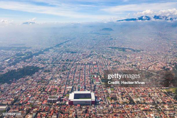 Aerial view of Nemesio Diez Stadium prior the 8th round match between Toluca and Santos Laguna as part of the Torneo Apertura 2018 Liga MX at Nemesio...