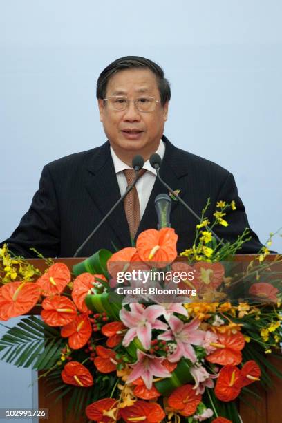 Gia Khiem Pham, Vietnam's deputy prime minister, speaks at the opening ceremony of the 43rd Association of Southeast Asian Nations Minsterial Meeting...