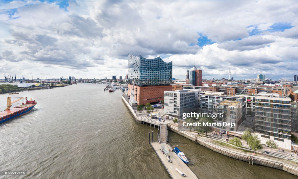 Hamburg Elbphilharmonie Aerial View HDR Panorama