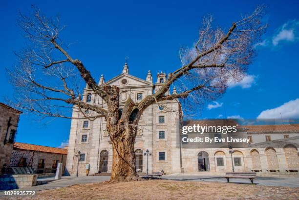 facade of the church and convent of saint teresa - st teresa of avila foto e immagini stock