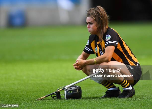 Dublin , Ireland - 9 September 2018; Katie Power of Kilkenny dejected after the Liberty Insurance All-Ireland Senior Camogie Championship Final match...