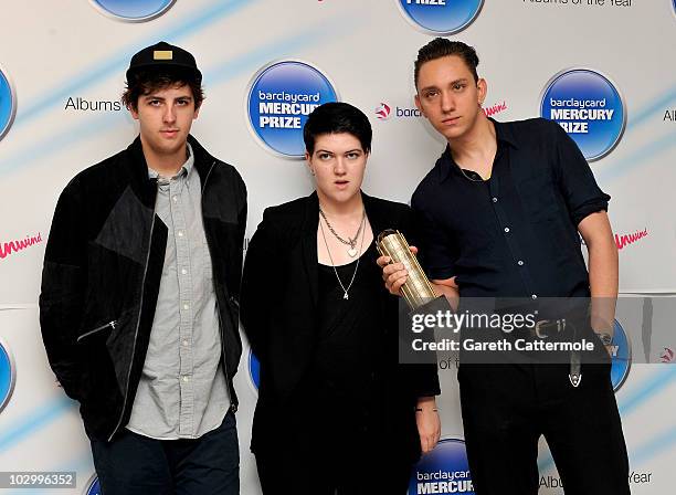 Jamie Smith, Romy Madley Croft and Oliver Sim of The XX arrive at the Barclaycard Mercury Prize Nominations Announcement at The Hospital on July 20,...