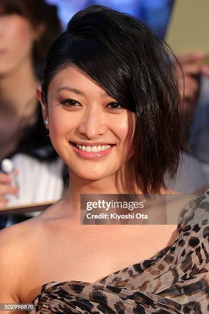 Model Yu Yamada poses on the red carpet during the 'Inception' Japan Premiere at Roppongi Hills on July 20, 2010 in Tokyo, Japan. The film will open...