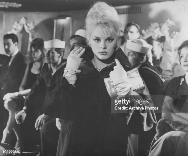German actress Elke Sommer on the set of a film circa 1960's.