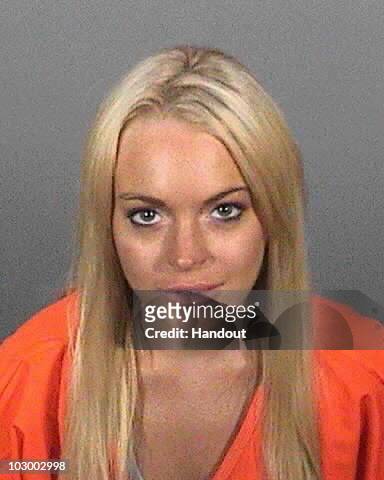 In this booking photo provided by the Los Angeles County Sheriff's Department, Lindsay Lohan is seen at the Lynwood Correctional Facility on July 20,...