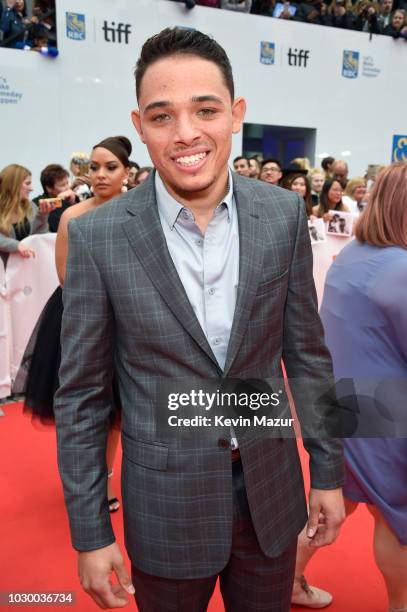 Anthony Ramos attends the "A Star Is Born" premiere during 2018 Toronto International Film Festival at Roy Thomson Hall on September 9, 2018 in...