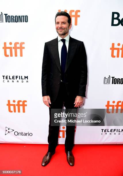 Bradley Cooper attends the "A Star Is Born" premiere during 2018 Toronto International Film Festival at Roy Thomson Hall on September 9, 2018 in...